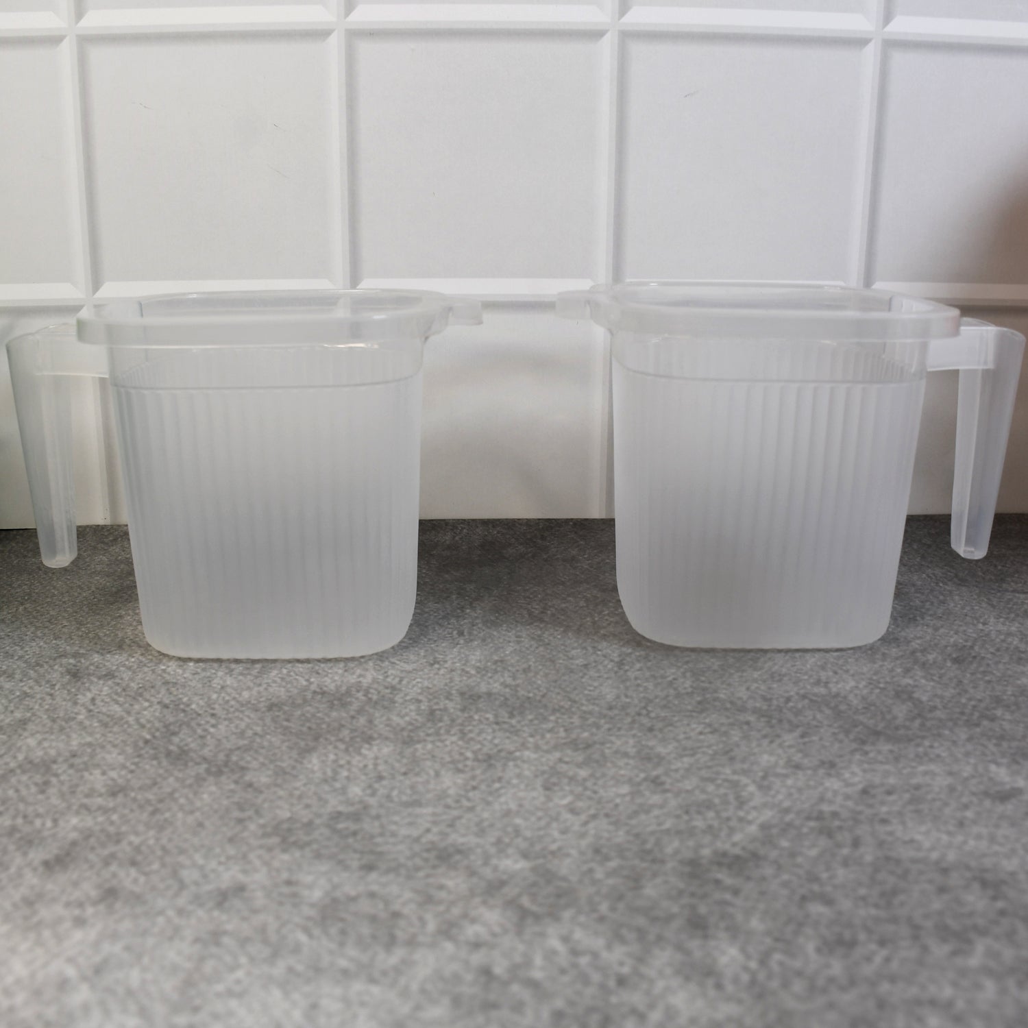 Plastic Transparent Bathroom Water Mug (4 pc / Mix colour / 1000 ML) Plastic Transparent Bathroom Water Mug (4 pc / Mix colour / 1000 ML)